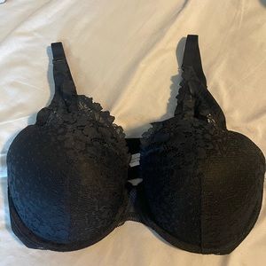Black lace push-up bra.